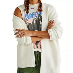 Free People Woman's Ottoman Cardigan in Ecru Size Small NEW